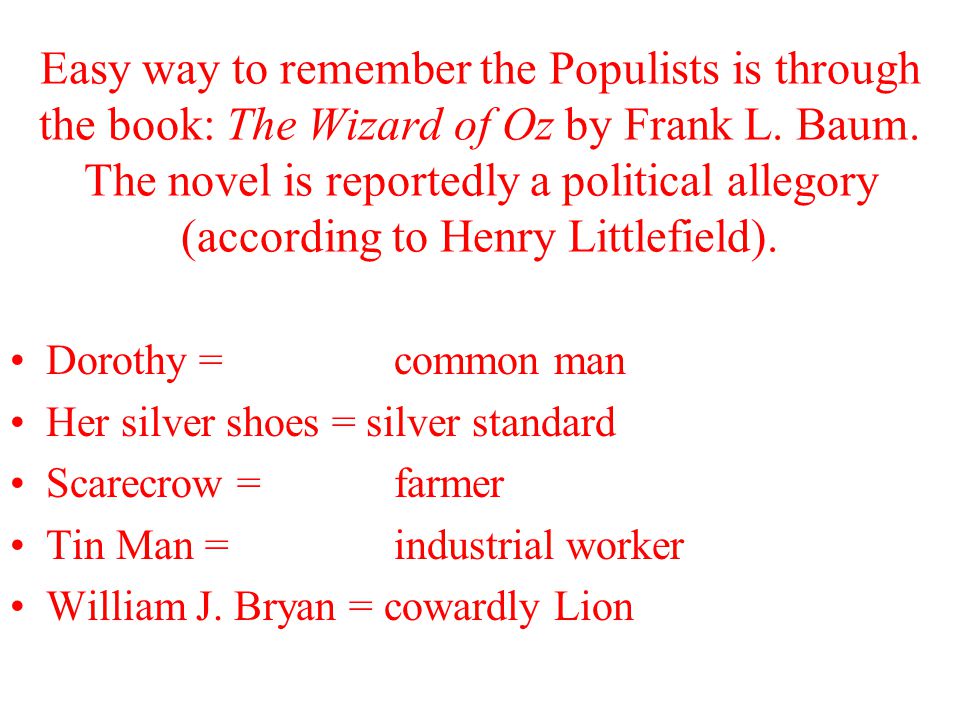 Henry littlefield thesis and wizard of oz